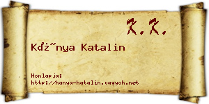 Kánya Katalin névjegykártya