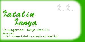 katalin kanya business card